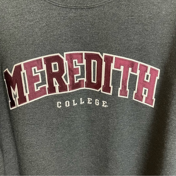 Meredith College Sweatshirt Womens Mens Unisex Gray L Comfy Oversize Loose Fit - Picture 2 of 4